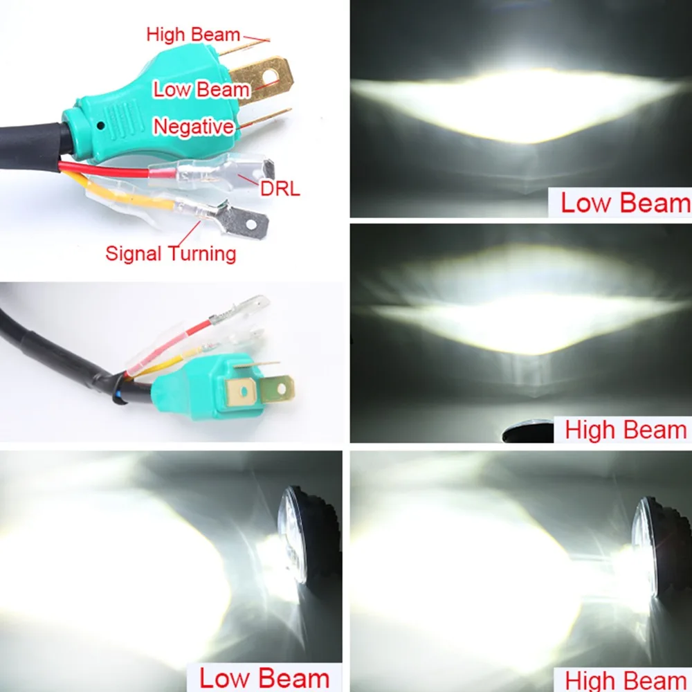 7'' Led Headlights 60W Hi/Lo Beam Headlamp with White DRL Amber Turn Signal for Jeep Wrangler JK TJ LJ Hummer H1 H2 Land Rover
7'' Led Headlights 60W Hi/Lo Beam Headlamp with White DRL Amber Turn Signal for Jeep Wrangler JK TJ LJ Hummer H1 H2 Land Rover