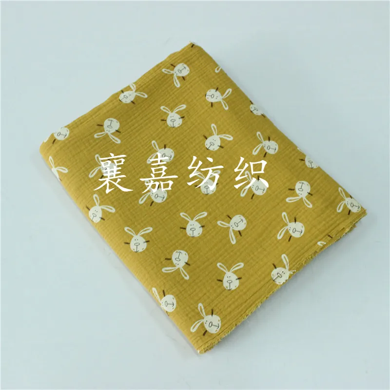 Cotton-linen Crepe Double-layer Gauze Printed Children's Clothing Fabric Foam Yarn Anti-mosquito Pants Pajama | Дом и сад