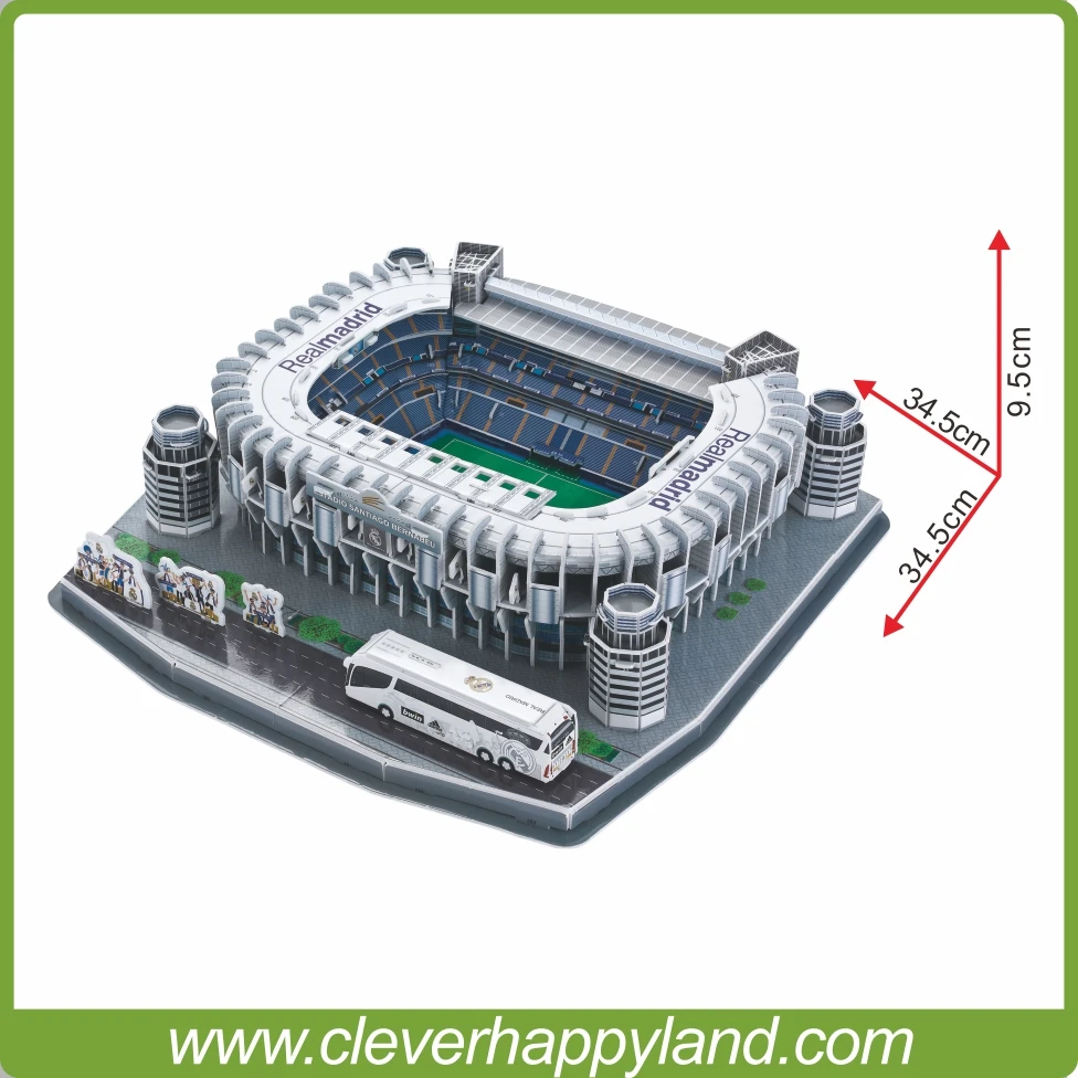 Clever&happy 3D puzzle model stadium NO Instructions Bernabeu Stadium souvenir paper material DIY toys
Clever&happy 3D puzzle model stadium NO Instructions Bernabeu Stadium souvenir paper material DIY toys