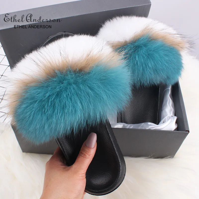 Ethel Anderson NEW Fuzzy Fox fur Slippers Flip Flop Women Fur Slides Furry Fluffy Plush Designer Slippers Summer Fluffy Slides
Ethel Anderson NEW Fuzzy Fox fur Slippers Flip Flop Women Fur Slides Furry Fluffy Plush Designer Slippers Summer Fluffy Slides