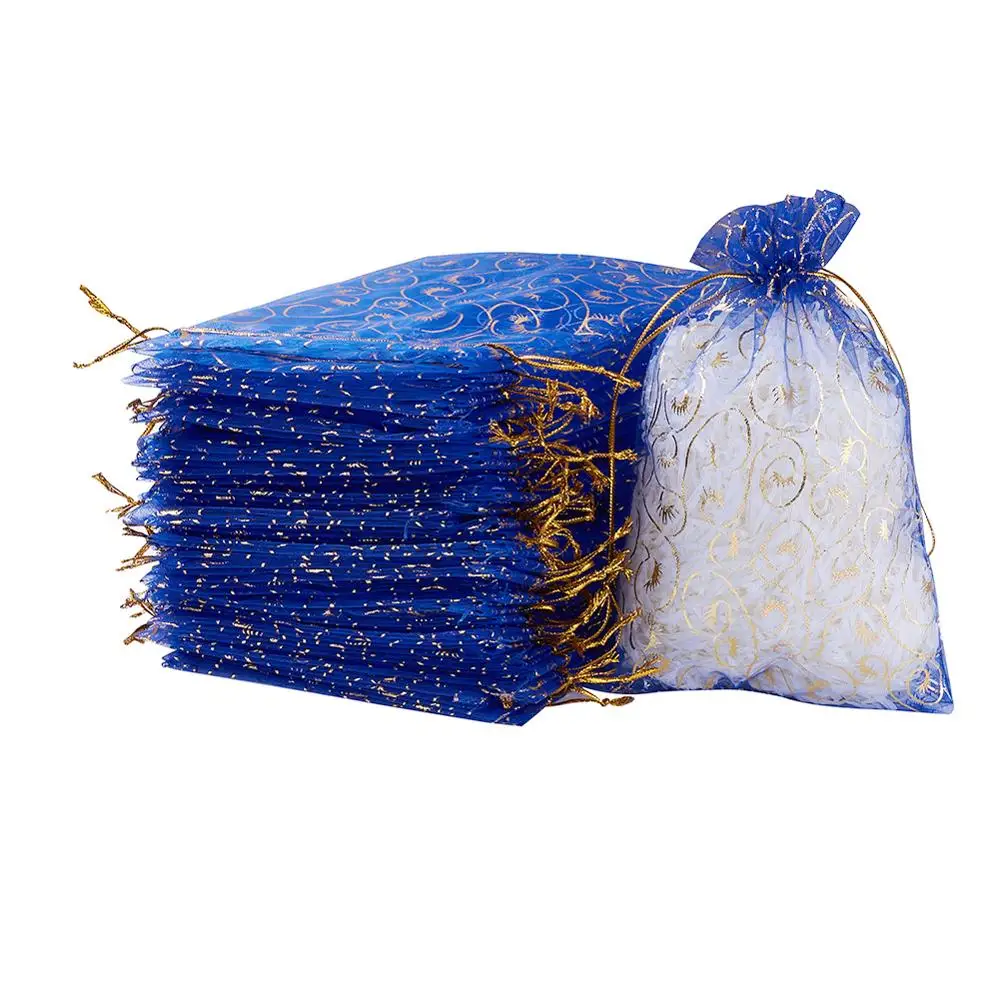 100pcs Organza Bags Jewelry Packaging Bags Wedding Party Decoration Drawable Bags Gift Pouches with Golden Twisted Tendril
100pcs Organza Bags Jewelry Packaging Bags Wedding Party Decoration Drawable Bags Gift Pouches with Golden Twisted Tendril
