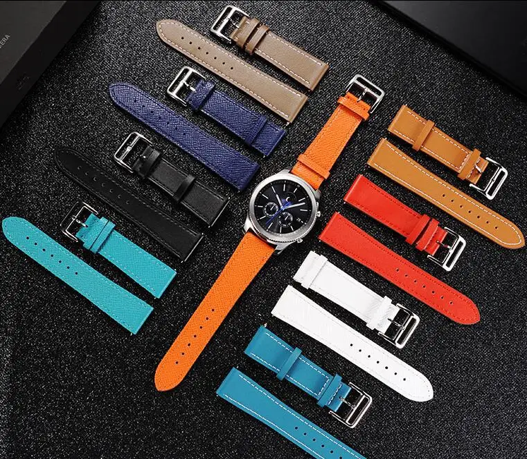 Ремешок для часов Samsung Galaxy кожаный ремешок Gear S3 с быстрой съемкой 22 мм 46 мм|watch band