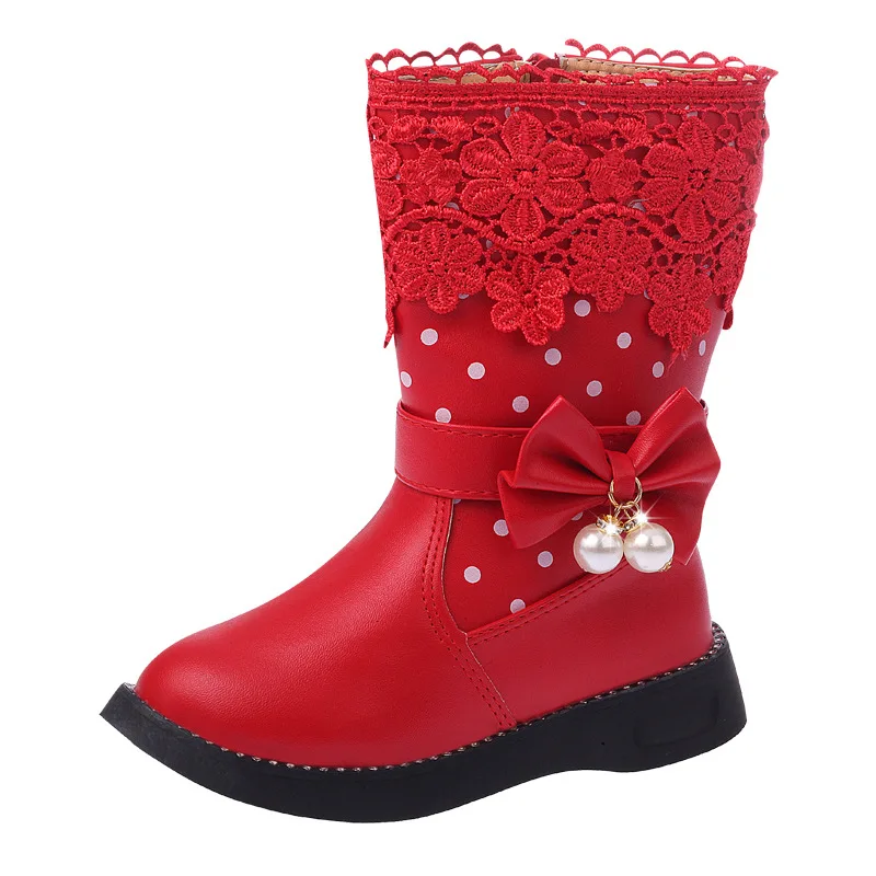 2020 Girls Winter Rubber Boots For Kids Children Lace Floral Bow-knot With Pearl Pendant Dots Sweet Princess Warm Cotton Boots
2020 Girls Winter Rubber Boots For Kids Children Lace Floral Bow-knot With Pearl Pendant Dots Sweet Princess Warm Cotton Boots