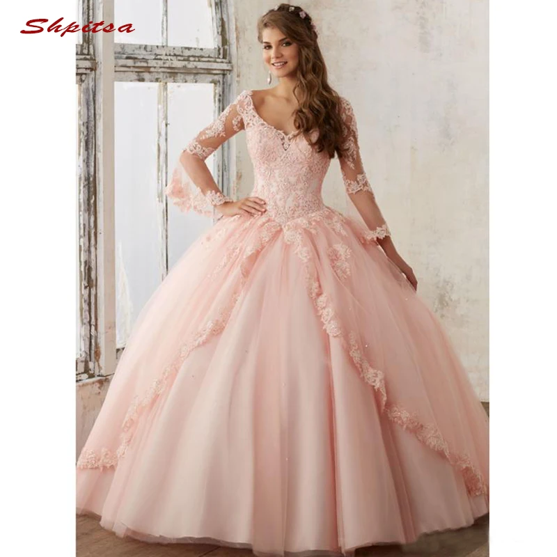 Розовое Кружевное платье Quinceanera с длинным рукавом, бальное платье, Женский мексиканский корсет, Тюлевое пышное платье принцессы для выпускн...
Розовое Кружевное платье Quinceanera с длинным рукавом, бальное платье, Женский мексиканский корсет, Тюлевое пышное платье принцессы для выпускн...