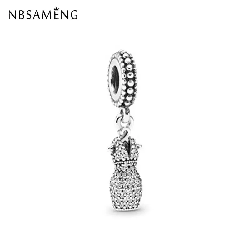 Authentic 925 Sterling Silver Charm Bead Dazzling Dress Pendant Charms Fit Original Bracelets DIY Jewelry 2019
Authentic 925 Sterling Silver Charm Bead Dazzling Dress Pendant Charms Fit Original Bracelets DIY Jewelry 2019
