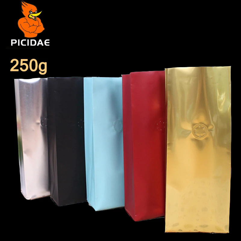 Half Pound Coffee Candy PetFoodStorage Bag 250 G Air Aluminum Standing Heat Back Four Side Foil Open Top Valve Side Gusset Seal
Half Pound Coffee Candy PetFoodStorage Bag 250 G Air Aluminum Standing Heat Back Four Side Foil Open Top Valve Side Gusset Seal
