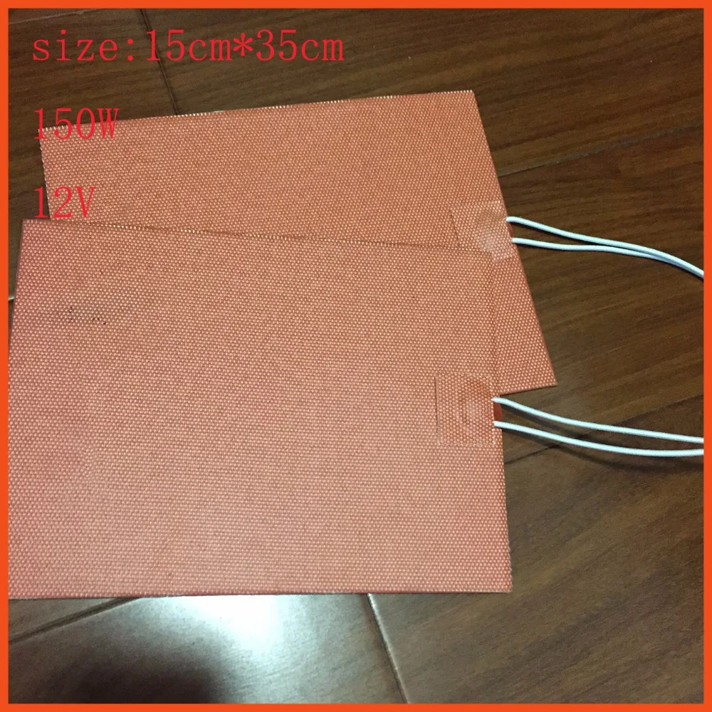15cm*35cm 150W 12V,Silicone Heater 3D Printer Heater,Heatbed, roasted cup (plate) machine heating film
15cm*35cm 150W 12V,Silicone Heater 3D Printer Heater,Heatbed, roasted cup (plate) machine heating film