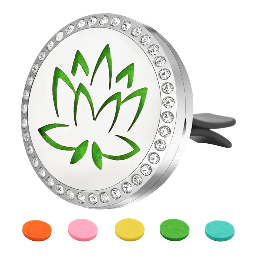 Lotus flower автомобильный диффузор медальон parfum эфирное масло 316L нержавеющая сталь