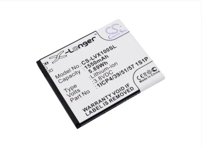 Cameron Sino 1550mAh battery for LAVA iris X1 Atoms 1ICP4/39/51/57 1S1P Mobile, SmartPhone Battery
Cameron Sino 1550mAh battery for LAVA iris X1 Atoms 1ICP4/39/51/57 1S1P Mobile, SmartPhone Battery
