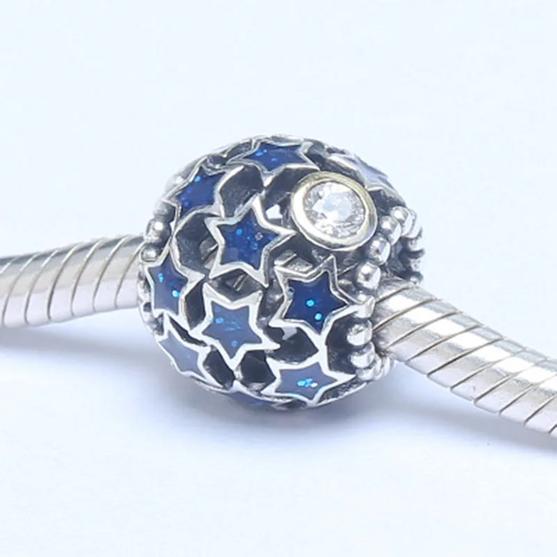 100% Real 925 Sterling Silver Bead Hollow With Blue Crystal Star Charm Fit PAN Bracelets Bangles Women DIY Jewelry Making
100% Real 925 Sterling Silver Bead Hollow With Blue Crystal Star Charm Fit PAN Bracelets Bangles Women DIY Jewelry Making