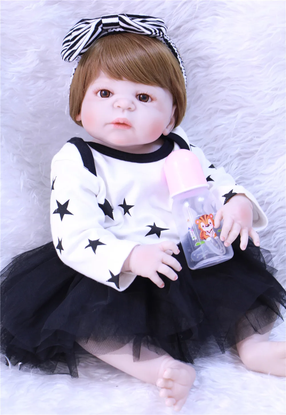 NPK новая Кукла reborn 23 "полностью силиконовая кукла baby girl для ребенка подарок bebes