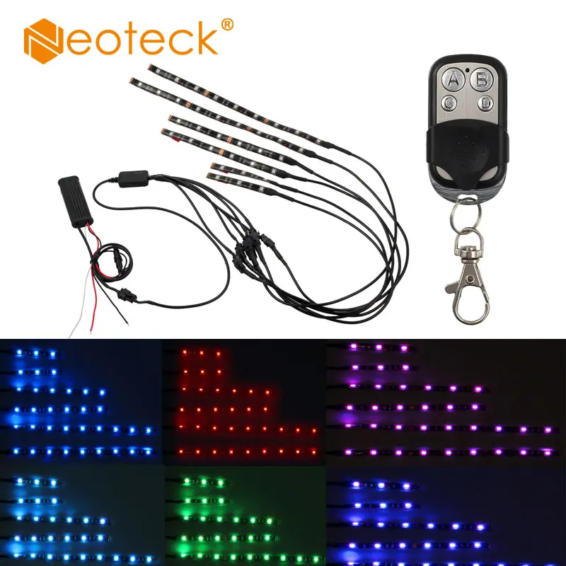 Водостойкие RGB гибкие полосы Neoteck, 6 шт., 36 светодиодов, неоновый акцент, комплект осветительных полосок 5050 SMD, осветительные полосы для мотоци...
Водостойкие RGB гибкие полосы Neoteck, 6 шт., 36 светодиодов, неоновый акцент, комплект осветительных полосок 5050 SMD, осветительные полосы для мотоци...