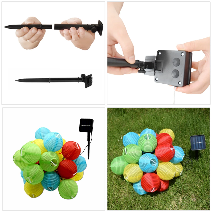 20 LED Solar String Lights Powered Fairy Light Decorative Lantern Lighting for Home Garden Outdoor Waterproof | Освещение