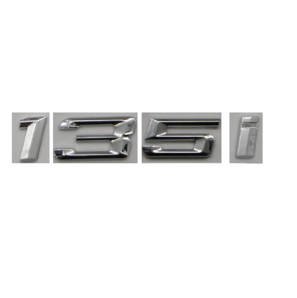 Chrome Shiny Silver ABS Number Letters Words Car Trunk Badge Emblem Letter Decal Sticker for BMW 1 Series 135i
Chrome Shiny Silver ABS Number Letters Words Car Trunk Badge Emblem Letter Decal Sticker for BMW 1 Series 135i