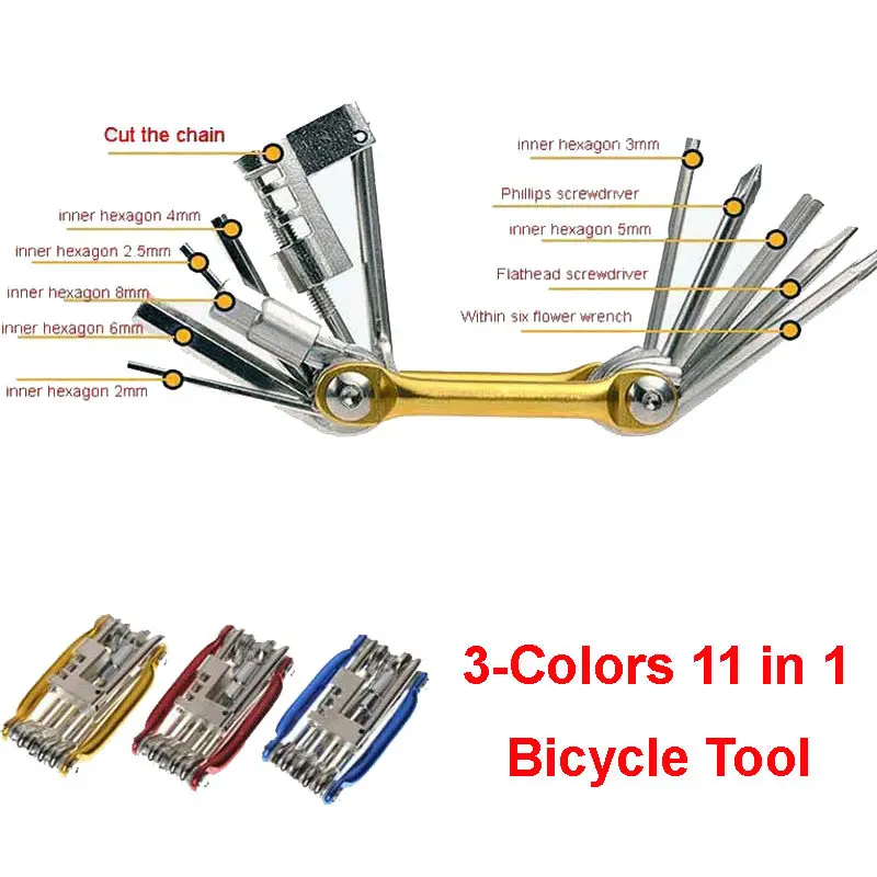 Bicycle Repair tools 11 in 1 MTB Mountain Road Bike Tool Cycling Multi Repair Tools Fix Kit Wrench Screwdriver Chain Cutter Tool
Bicycle Repair tools 11 in 1 MTB Mountain Road Bike Tool Cycling Multi Repair Tools Fix Kit Wrench Screwdriver Chain Cutter Tool
