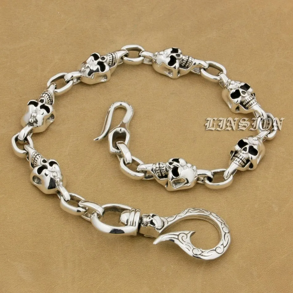 925 Sterling Silver SKull Fish Hook KeyChain Mens Biker Rock Punk Wallet Chain 9T014 ALL Length Available
925 Sterling Silver SKull Fish Hook KeyChain Mens Biker Rock Punk Wallet Chain 9T014 ALL Length Available