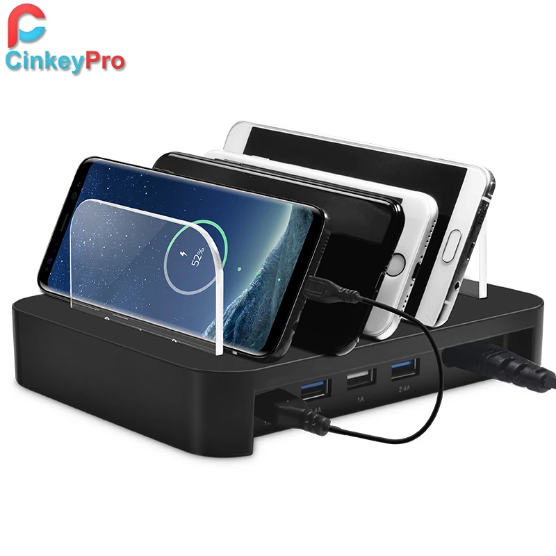 Зарядная Станция CinkeyPro настольная с 4 USB-портами, устройство для быстрой зарядки для iPhone, iPad, Samsung, универсальная зарядная станция
Зарядная Станция CinkeyPro настольная с 4 USB-портами, устройство для быстрой зарядки для iPhone, iPad, Samsung, универсальная зарядная станция