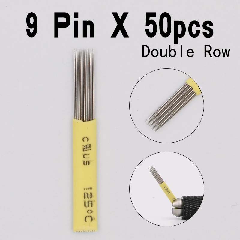 50 PCS Microblading Shading Blades Tattoo Needles 9 Pins DOUBLE ROW Microblading Needles 9 M1 Fog Brow Tattoo Shading Needles
50 PCS Microblading Shading Blades Tattoo Needles 9 Pins DOUBLE ROW Microblading Needles 9 M1 Fog Brow Tattoo Shading Needles