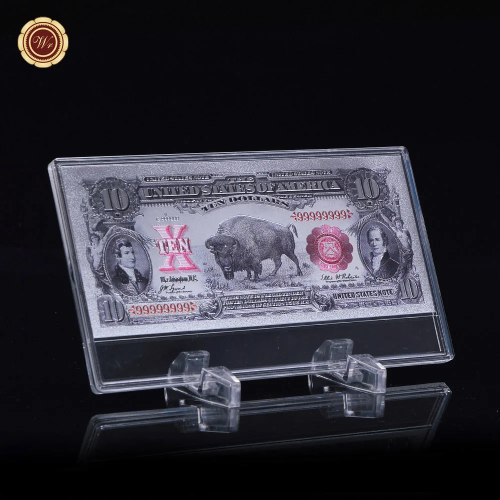 WR американская Серебряная Золотая банкнота уникальная купюра в 2 долларов США