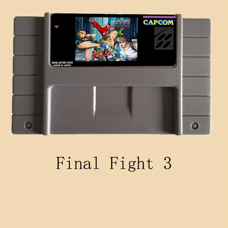 Final Fight 3 16 бит большой серый карточки для Супер игры совместимая с цифровыми