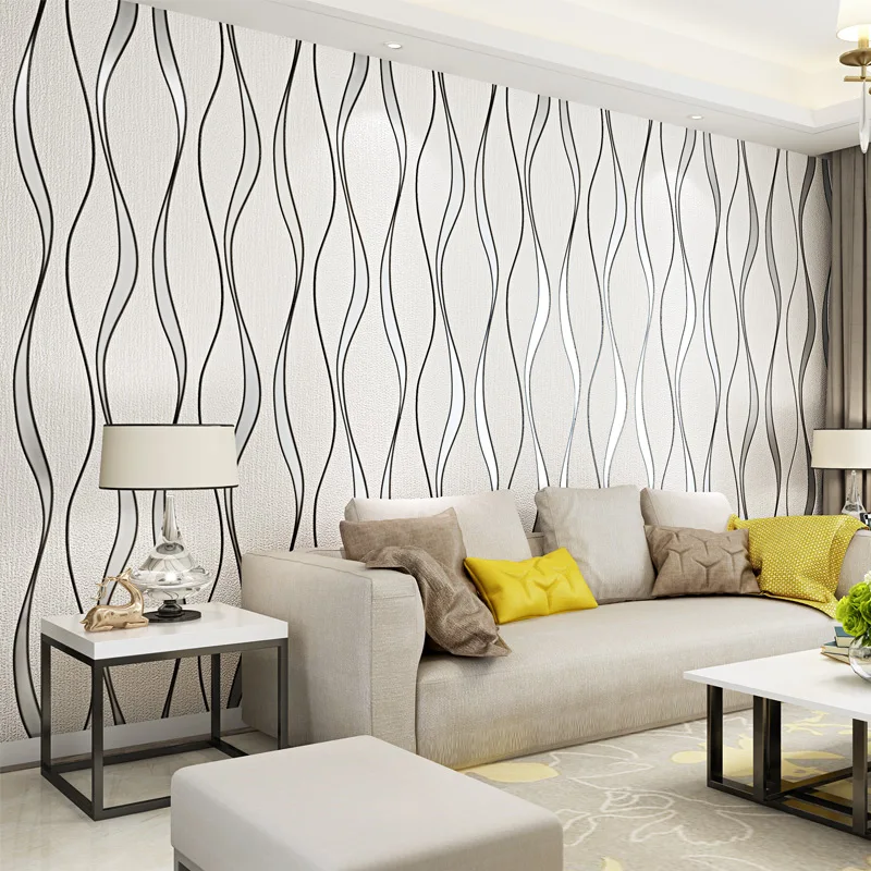 Modern Simple 3D Stereo Stripe Wave Wallpaper Living Room TV Sofa Bedroom Home Decor Non Woven Flocking Wall Paper For Walls 3 D
Modern Simple 3D Stereo Stripe Wave Wallpaper Living Room TV Sofa Bedroom Home Decor Non Woven Flocking Wall Paper For Walls 3 D