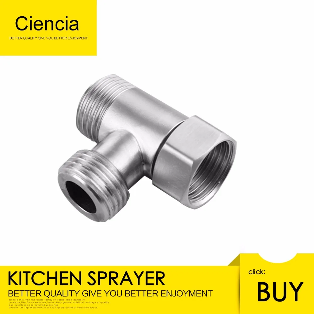 Free Shipping Ciencia 3-way Tee Connector 304 Stainless Steel T Adapter G 1/2 T Valve for Bidet, Sprayer
Free Shipping Ciencia 3-way Tee Connector 304 Stainless Steel T Adapter G 1/2 T Valve for Bidet, Sprayer