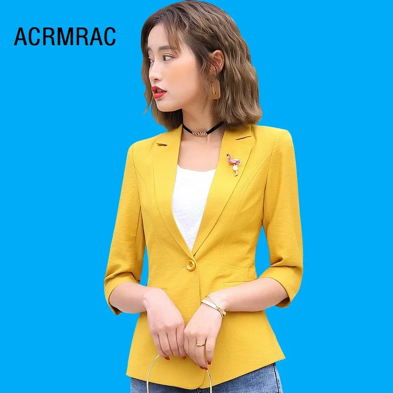 Women jacket Slim summer Solid color Thin section Jacket coat Half sleeve OL Formal Blazers Women 1802
Women jacket Slim summer Solid color Thin section Jacket coat Half sleeve OL Formal Blazers Women 1802