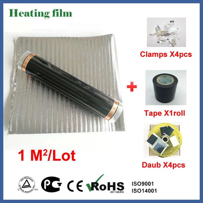Floor heating film 1 square meter, 220V room heater good to health, under floor heating film with accessories
Floor heating film 1 square meter, 220V room heater good to health, under floor heating film with accessories