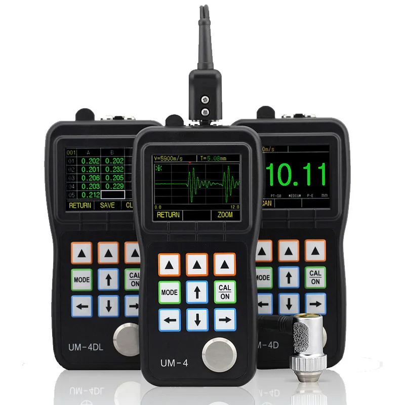 High Precision Ultrasonic Thickness Gauge Color screen UM-4 Portable Digital Thickness Meter 0.60mm to 508mm
High Precision Ultrasonic Thickness Gauge Color screen UM-4 Portable Digital Thickness Meter 0.60mm to 508mm