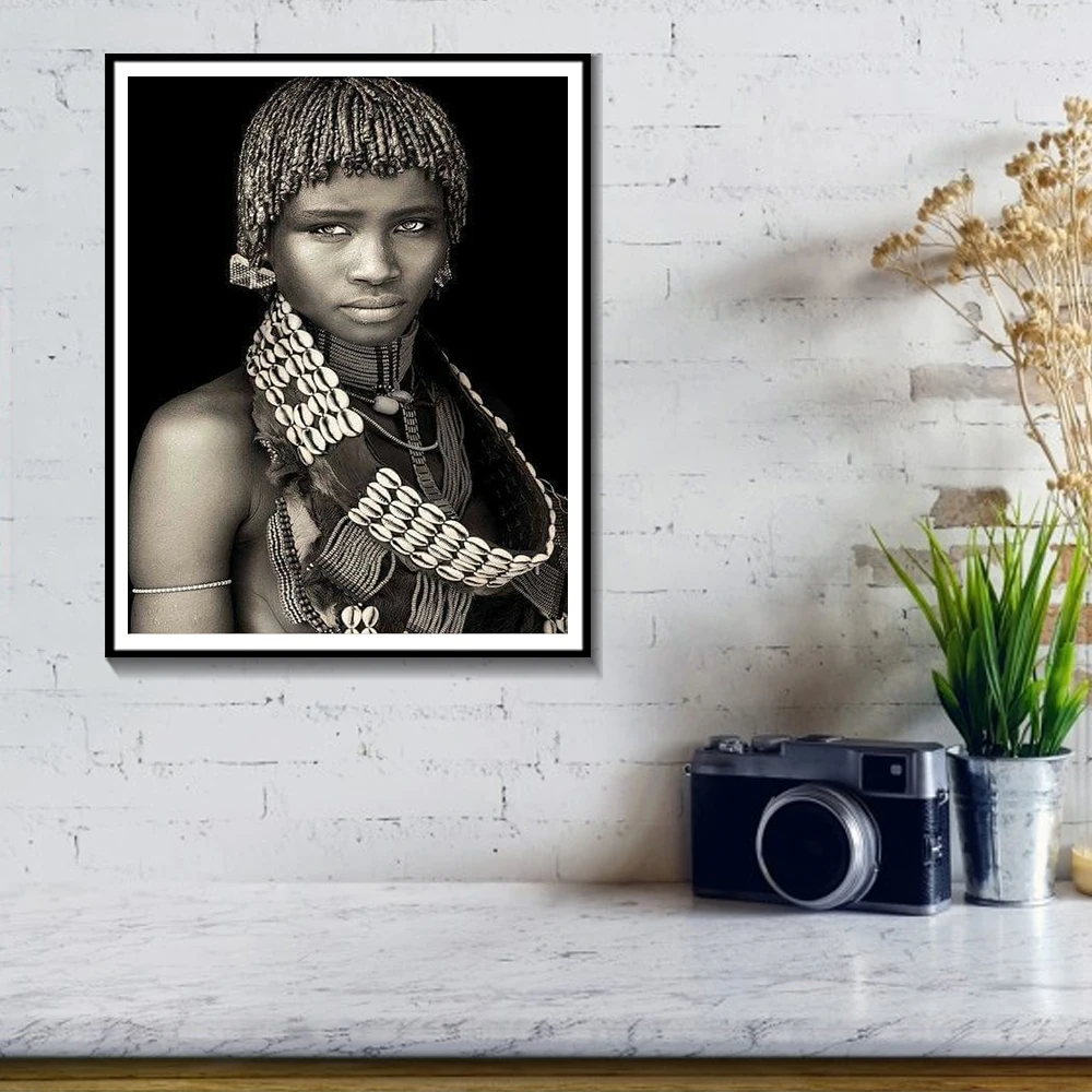 African Women Wall Art Portrait Home Decoration Black And White Posters And Prints Living Room Canvas Painting Wall Pictures
African Women Wall Art Portrait Home Decoration Black And White Posters And Prints Living Room Canvas Painting Wall Pictures