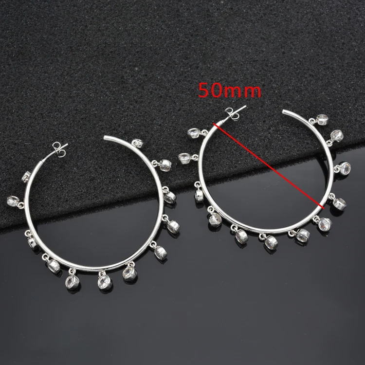 925 Sterling Silver Ladies Fashion Accessories Vintage Large White Zircon Teardrop-Shaped Round Earrings Large Circle Earrings
925 Sterling Silver Ladies Fashion Accessories Vintage Large White Zircon Teardrop-Shaped Round Earrings Large Circle Earrings