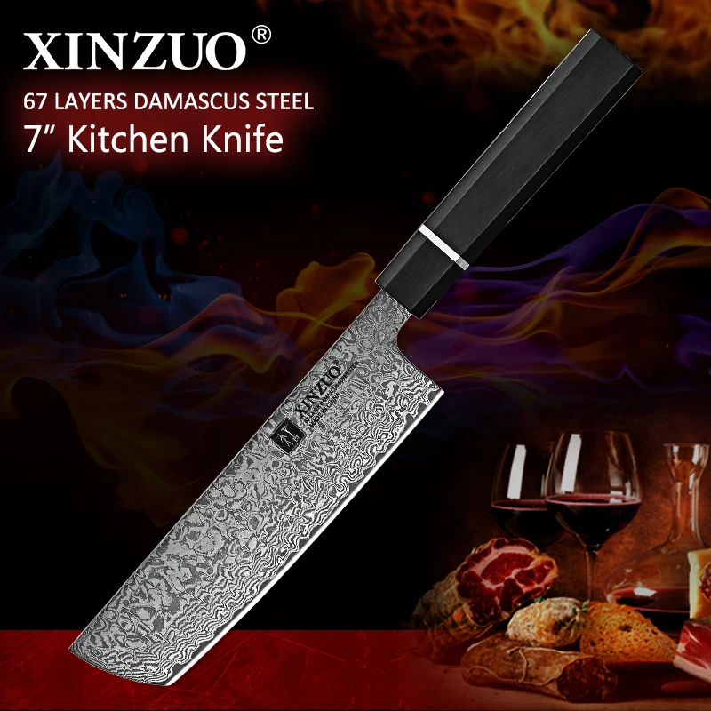 Японские кухонные ножи XINZUO, 7-дюймовый резак из дамасской стали, очень острый, универсальный инструмент для нарезания, ручка высокого качест...
Японские кухонные ножи XINZUO, 7-дюймовый резак из дамасской стали, очень острый, универсальный инструмент для нарезания, ручка высокого качест...