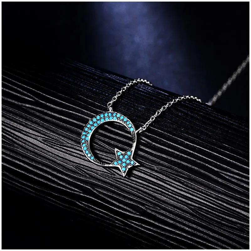 Blue Beads Moon Star Pendant Necklaces For Women 925 Silver Link Chain Necklace Choker Fashion Party Jewelry collier femme 2021
Blue Beads Moon Star Pendant Necklaces For Women 925 Silver Link Chain Necklace Choker Fashion Party Jewelry collier femme 2021