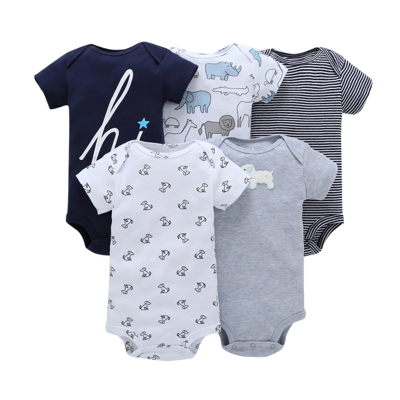 2018 Hot Selling 5pcs newborn infant letter print cotton short sleeves rompers 0-24 baby boy clothes summer baby girls outfits
2018 Hot Selling 5pcs newborn infant letter print cotton short sleeves rompers 0-24 baby boy clothes summer baby girls outfits