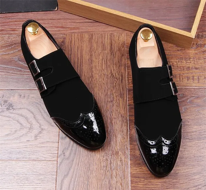 Spring leather carved tide patchwork male Moccasin Gommino round toe slip-on casual shoes men retro buckle loafer flat shoes
Spring leather carved tide patchwork male Moccasin Gommino round toe slip-on casual shoes men retro buckle loafer flat shoes
