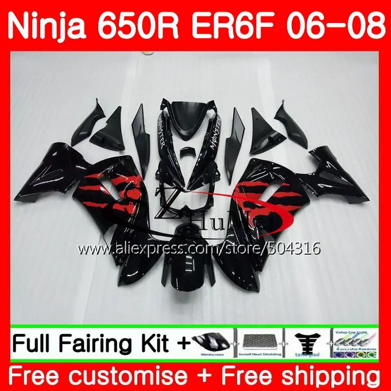 Body For KAWASAKI NINJA 650R ER6 F 650 ER-6F red flames 06-08 4SH22 Ninja650R ER6F 06 07 08 ER 6F 2006 2007 2008 Fairings Kit
Body For KAWASAKI NINJA 650R ER6 F 650 ER-6F red flames 06-08 4SH22 Ninja650R ER6F 06 07 08 ER 6F 2006 2007 2008 Fairings Kit