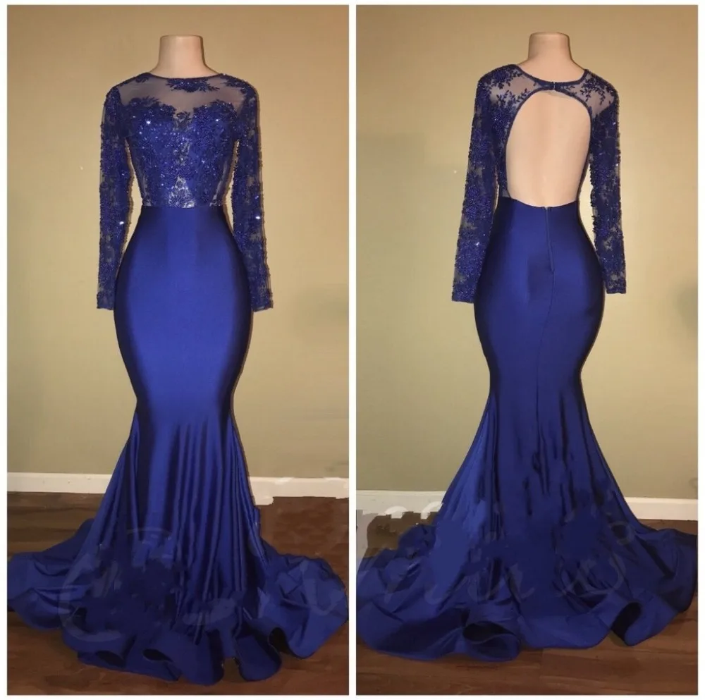 Royal Blue Prom Dresses Mermaid Long Sleeves Beads Lace Backless Party Maxys Long Prom Gown Evening Dresses Robe De Soiree
Royal Blue Prom Dresses Mermaid Long Sleeves Beads Lace Backless Party Maxys Long Prom Gown Evening Dresses Robe De Soiree