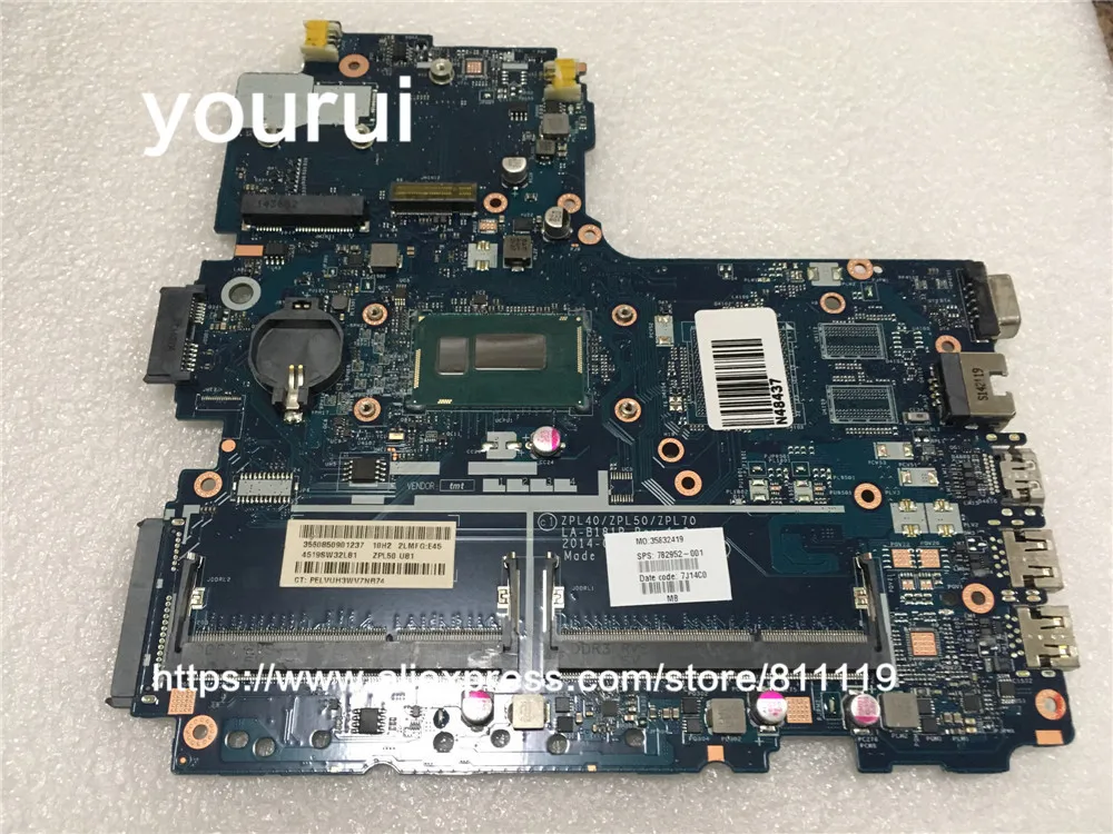 yourui For 782952-601 782952-501 Fit For HP 450 G2 440 G2 For Motherboard ZPL40/ZPL50/ZPL70 LA-B181P SR1EN I3-4030U DDR3
yourui For 782952-601 782952-501 Fit For HP 450 G2 440 G2 For Motherboard ZPL40/ZPL50/ZPL70 LA-B181P SR1EN I3-4030U DDR3