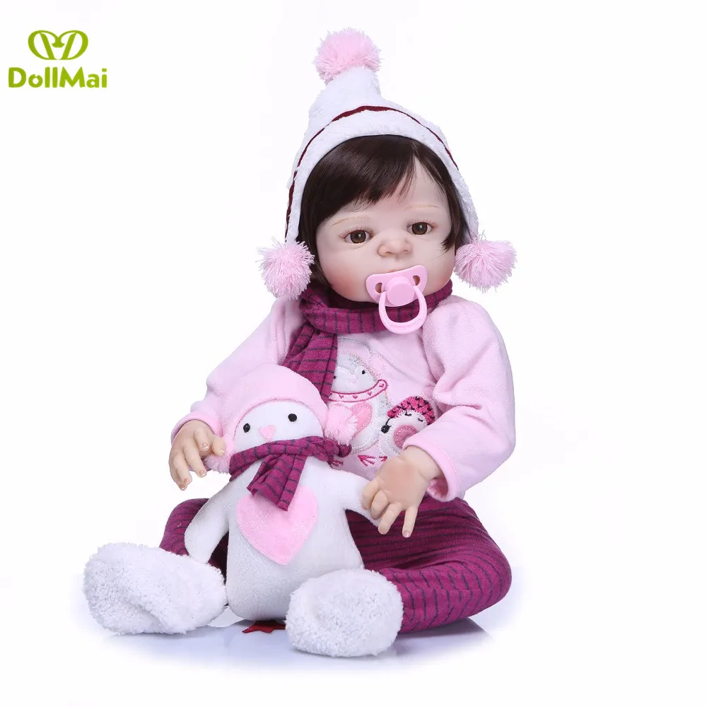 55cm Soft Silicone Reborn Baby Dolls Realistic alive Doll Reborn 22 Inch Full Vinyl BeBe Boneca Reborn Doll For Girls
55cm Soft Silicone Reborn Baby Dolls Realistic alive Doll Reborn 22 Inch Full Vinyl BeBe Boneca Reborn Doll For Girls