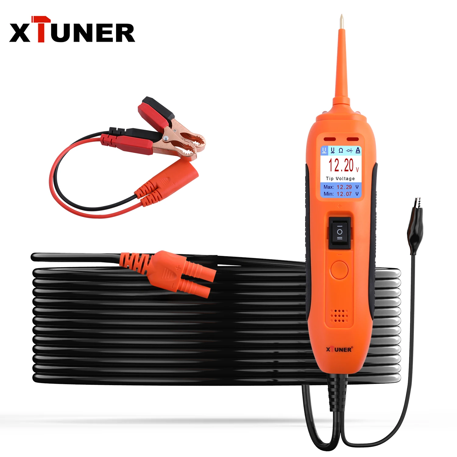 XTUNER PT101 12V/24V Power Probe Circuit Tester DC/AC Electrical System Diagnostic Tool Voltage Current Test Car battery Tester
XTUNER PT101 12V/24V Power Probe Circuit Tester DC/AC Electrical System Diagnostic Tool Voltage Current Test Car battery Tester