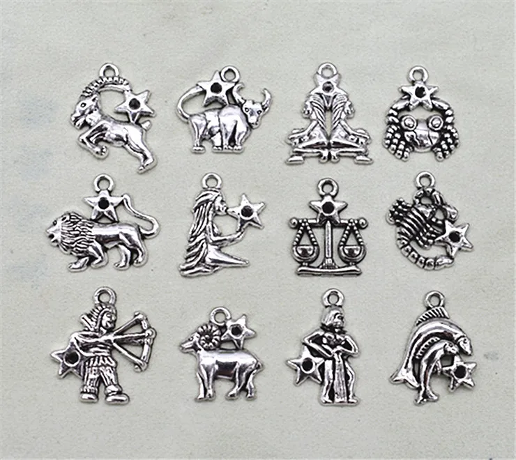 New Fashion Antique Silver Plated 12 constellation pendant DIY Handmade Jewelry Accessories (12pcs/set)
New Fashion Antique Silver Plated 12 constellation pendant DIY Handmade Jewelry Accessories (12pcs/set)