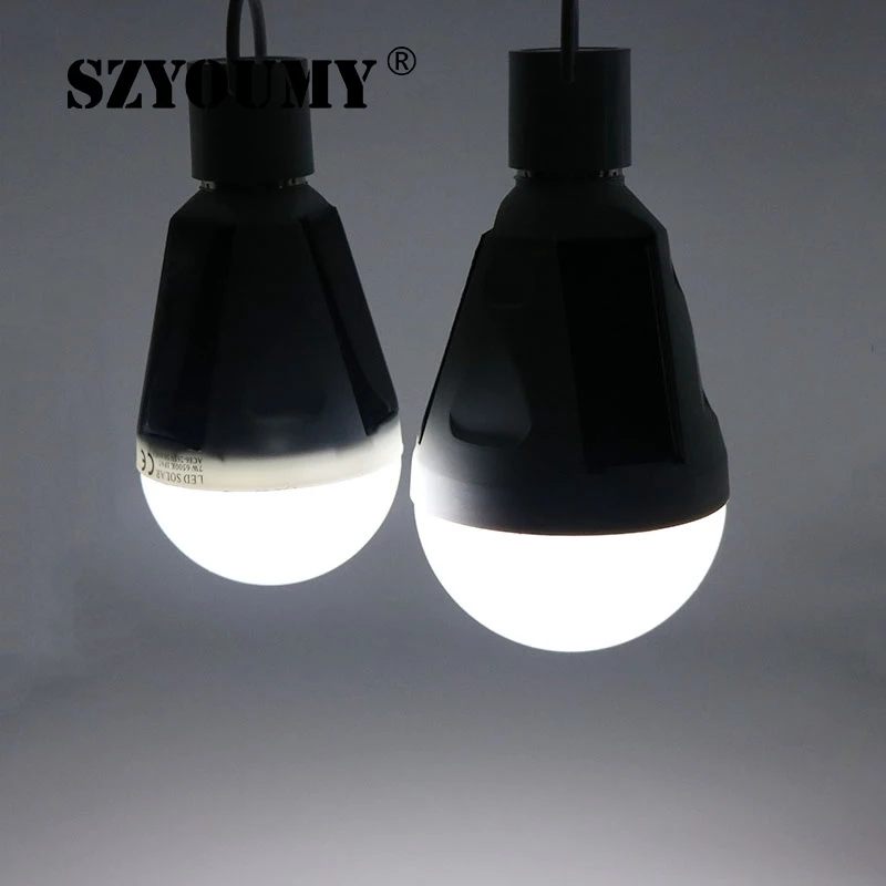 SZYOUMY Led Bulb E27 Hanging Led Solar Lamp 7W 12W 85-265V Rechargeable for Outdoor Hiking Camping Tent Fishing Lighting
SZYOUMY Led Bulb E27 Hanging Led Solar Lamp 7W 12W 85-265V Rechargeable for Outdoor Hiking Camping Tent Fishing Lighting