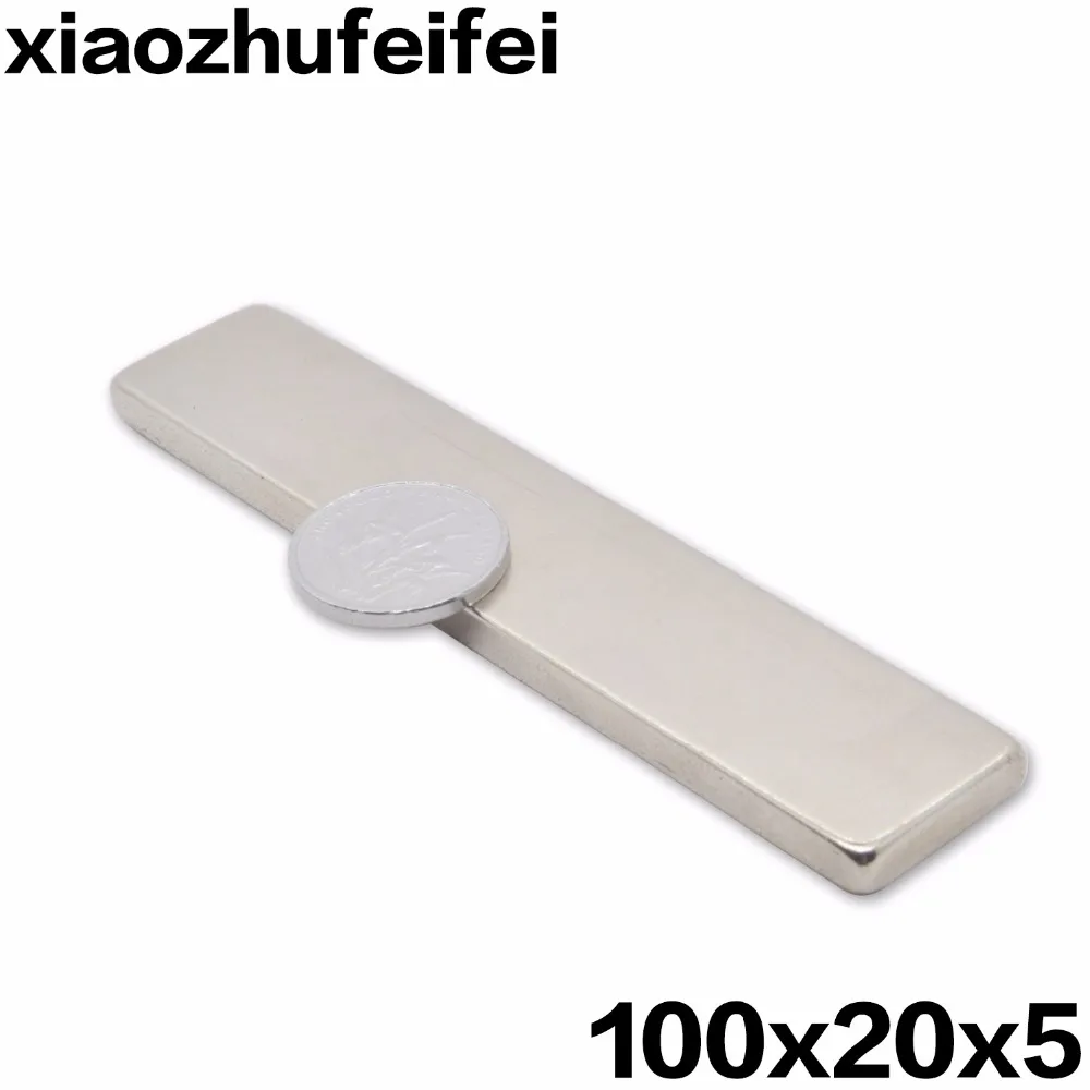 Супермощный неодимовый магнит xiaozhufeifei 1 шт. 100x20x5 мм NdFeB 100*20*5 100 x 20 5 Магниты|neodymium