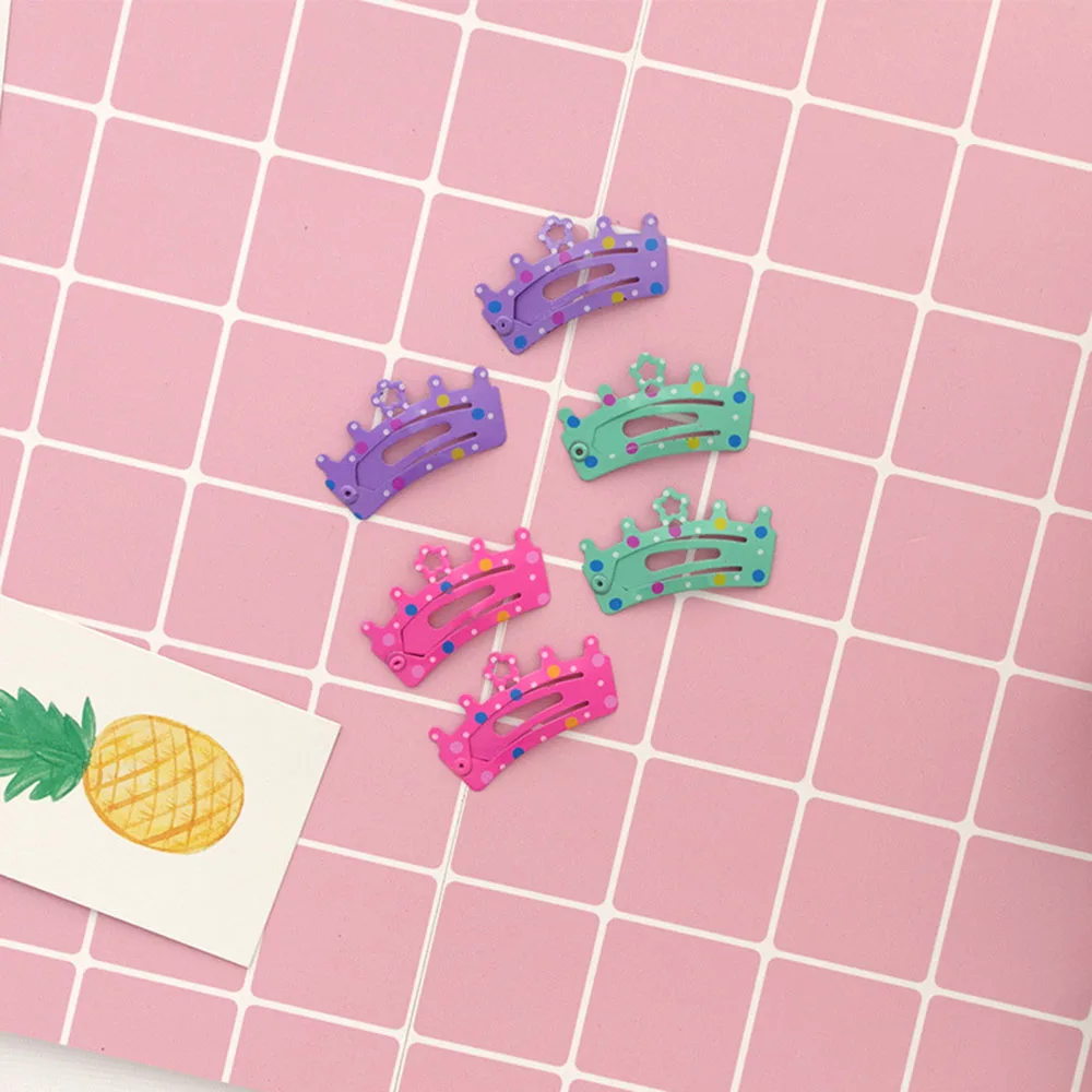 6Pcs/Set Girls Hair Clips Crown Shaped Cute Printing Hair Clips Hair Accessories For Kids Children Toddlers Color Random
6Pcs/Set Girls Hair Clips Crown Shaped Cute Printing Hair Clips Hair Accessories For Kids Children Toddlers Color Random