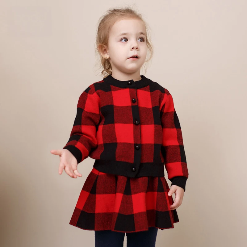 Spring Autumn plaid check baby cardigan + knitted skirt girls 2 pcs set kids suit for children clothes 2 to 7 yrs
Spring Autumn plaid check baby cardigan + knitted skirt girls 2 pcs set kids suit for children clothes 2 to 7 yrs