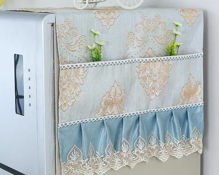 Фото Fyjafon покрытия на холодильник кружевной пылезащитный чехол для кухни вышитые