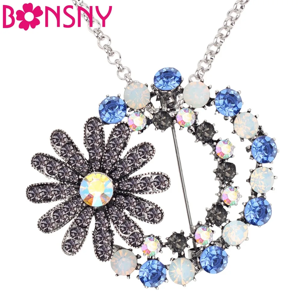 Bonsny Alloy Rhinestone Shiny Flower Necklace Pendant Choker Novelty Silver-plated Jewelry For Women Girl Gifts Lady Accessory
Bonsny Alloy Rhinestone Shiny Flower Necklace Pendant Choker Novelty Silver-plated Jewelry For Women Girl Gifts Lady Accessory