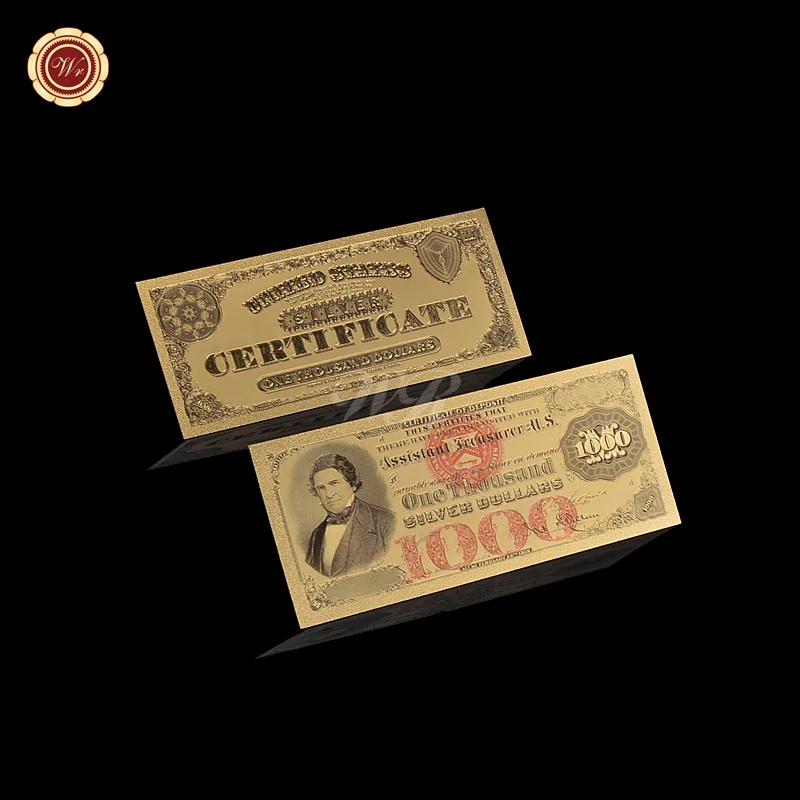 1878 Year Gold Banknote US$1000 Gold Colorful Banknote Pure Gold Foil for Collection and Business Gift
1878 Year Gold Banknote US$1000 Gold Colorful Banknote Pure Gold Foil for Collection and Business Gift