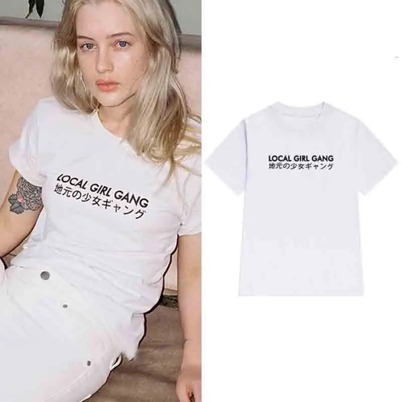Sugarbaby Local Girl Gank T shirt Short Sleeve Fashion Tumblr Casual Tops Harajuku shirt High quality girl Power feminist shirt
Sugarbaby Local Girl Gank T shirt Short Sleeve Fashion Tumblr Casual Tops Harajuku shirt High quality girl Power feminist shirt