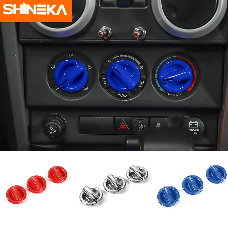SHINEKA Interior Mouldings For Jeep Wrangler JK 2007-2010 ABS Car Air Conditioning Switch Knob Button Decoration Cover Stickers
SHINEKA Interior Mouldings For Jeep Wrangler JK 2007-2010 ABS Car Air Conditioning Switch Knob Button Decoration Cover Stickers